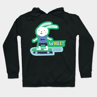 Boy Bunny on a Board Hoodie